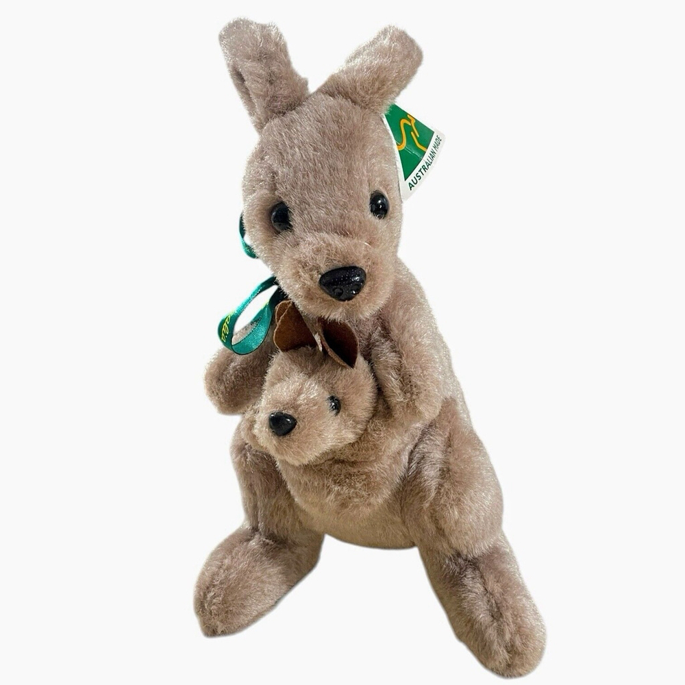 Australian Made Kangaroo Joey Plush Aussie Friends Stuffed Animal Souvenir Tags